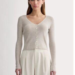 Everlane Cream Women's Cardigan Sweater